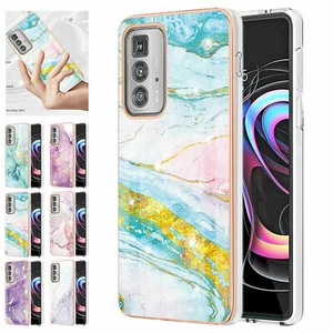 Shockproof Marble Texture Phone Case For Motorola Moto Edge 20 Lite Fusion Pro - Picture 1 of 40