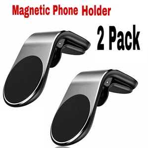 2-PACK Car Magnetic Air Vent Mount Phone Holder for Universal Mobile Cell Phone - Picture 1 of 16