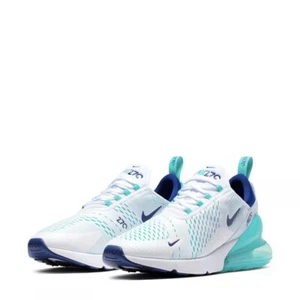 TOTALMENTE NUEVO Nike AIR MAX 270 Para hombres Blanco Hyper Jade Azul Real Profundo EE. UU. Tallas 10-13 - Imagen 1 de 10
