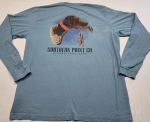 Southern Point Co. men's blue long sleeve dog duck hunting graphic t-shirt sz XL - Picture 1 of 13