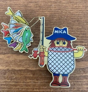 MICA Pin *Fishing* Vintage 2001 Destination Imagination (7) Fish on Poll - Picture 1 of 6