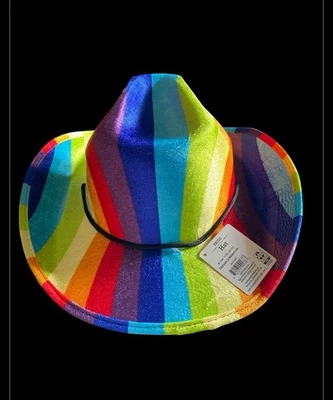 Disfraz decorativo ajustable de fieltro arco iris orgullo adulto colorido sombrero de vaquera/niño Foto 1 de 4