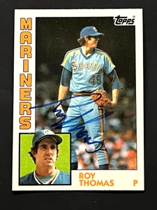 Roy Thomas signed Autogramm 1984 Topps Baseball #181 Mariners - Bild 1 von 2