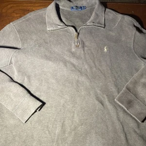 Polo Ralph Lauren Herren 1/4 Viertel Reißverschluss Pullover Braun Größe X-Large XL - Bild 1 von 4