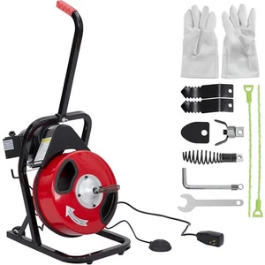 50FT x 1/2" Electric Drain Auger Cleaner Sewer Snake Cleaning Machine with Cutte - Picture 1 of 8