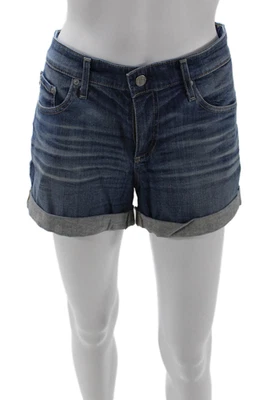 Shorts AG Adriano Goldschmied unissex azul escuro botão tamanho 30 - Imagem 1 de 4