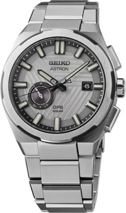 Seiko Astron GPS Solar 42mm Silver Dial Titanium Watch SSJ037 - Picture 1 of 1