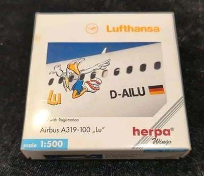 Herpa LUFTHANSA AIRBUS A319 100 LU" D AILU~#509008 ~ Old Store Stock New MIB MT - Image 1 of 4
