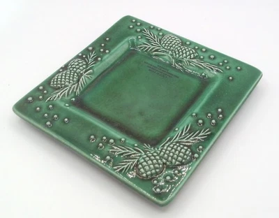 Подсвечник для квадратного столба свечи керамический сосновый дизайн 5,5 дюйма сделано в Италии - Изображение 1 из 4