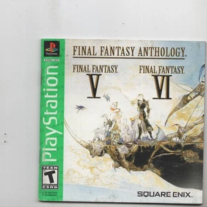 Final Fantasy Anthology V VI Greatest Hits PS1 solo manuale autentico - Foto 1 di 2
