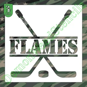 8"x8" Clear Plastic Stencil - Hockey - Flames (MB69) (.007") - Picture 1 of 2