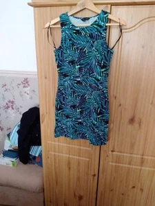 New Look Women's/ Girls Dress Size 10 Leaf Pattern Excellent - Picture 1 of 4