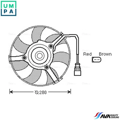 FAN ENGINE COOLING AI7516 FOR SKODA VW SEAT AUDI A4/S4 A6/S6 A8/S8 AZM 2.0L 4cyl - Image 1 of 4