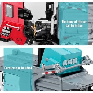 Alloy Diecast Barreled Garbage Carrier Truck 1:24 Waste Material YEPP YFFF - Picture 1 of 9