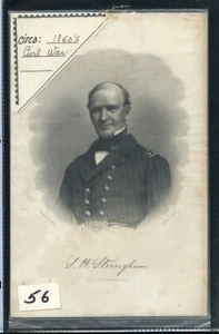 GRABADO ORIGINAL Guerra Civil por Brady JC Buttre Almirante Silas Stringham USN - Imagen 1 de 2