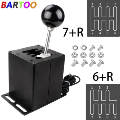 USB H Shifter / Clamp for Thrustmaster Logitech Steering Wheel SIM Racing Game - Image 1 of 4