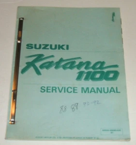 Manual de servicio Suzuki Katana 1100 1988 1989 1990 1991 1992 GSX 1100 taller de reparación - Imagen 1 de 6