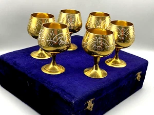 Vintage Set of Six Silver Plated Goblets in Original Box EPNS - Picture 1 of 12