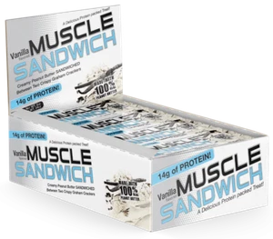 Muscle Foods Muscle Sandwich High Protein Candy Bar 2 Geschmacksrichtungen 12 Stück Boxen Neu - Bild 1 von 9