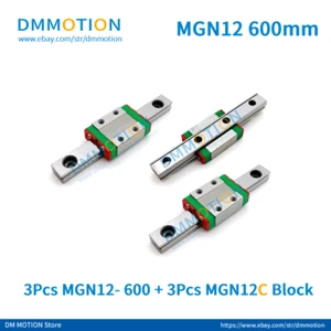 Envío gratuito MR12 600mm MGN12 600mm 12mm riel miniatura MGN12C carro - Imagen 1 de 3