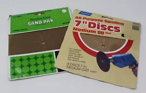 Lot of 2 Packages 7" Sanding Discs Medium Grit Norton & 3M 7 TOTAL DISCS - Picture 1 of 5
