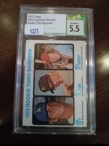 1973 Topps #615 Mike Schmidt RC Rookie CSG 5.5 HOF Phillies SHARP!!!