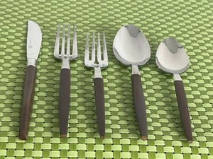 Ekco CANOE MUFFIN Stainless Synthetic Wood Handle MCM Flatware SMART CHOICE B3G - Picture 1 of 55