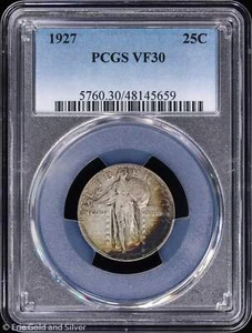 1927 25c Standing Liberty Quarter PCGS VF 30 - Picture 1 of 4