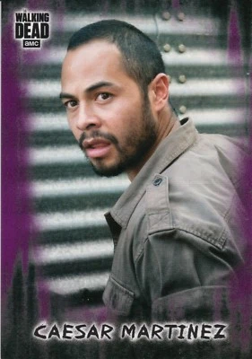 2018 Walking Dead Hunters & Hunted, #41 Caesar Martinez Purple Base Card #01/10 - Image 1 of 2