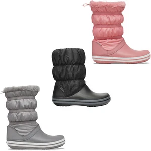 Womens Crocs Winter Boots Crocband Puff Padded Shoes - Picture 1 of 15