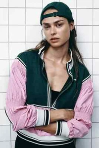 XS - Gola Anthropologie $138 Dark Green & Pink Hat Trick Jacket NEW 0703SC - Imagen 1 de 4