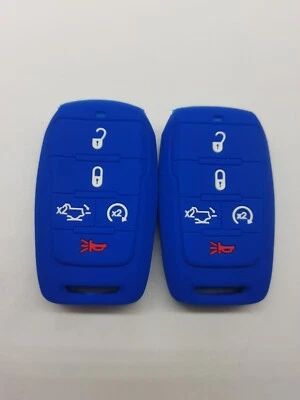 2*Silicone Fob Remote Key Cover for 2020 2021 2022 2023 2024 RAM 1500 5buttons — 第 1/4 张图片