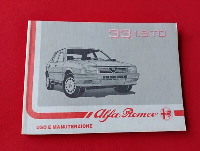 ALFA ROMEO 33 1.8 TD LIBRETTO USO E MANUTENZIONE - Immagine 1 di 4