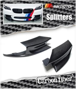 Carbon Fiber RKP Style Front Bumper Spoiler Lip Splitters fits BMW F10 M5 Sedan - Imagen 1 de 4