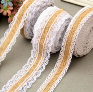 1m Natural Hessian Burlap Jute Ribbon Vintage Wedding Rustic Crafts. - Picture 1 of 5