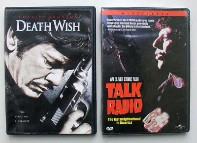Talk Radio - Oliver Stone and Death Wish - 1972 Charles Bronson - 2 DVD Lot Foto 1 de 2