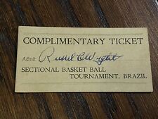 1930's (?) Brazil Indiana student Sectional Basketball Tournament pass / ticket