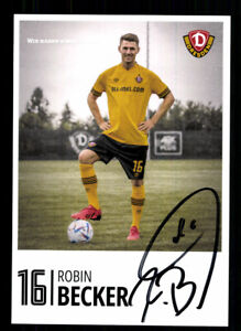 Robin Becker Autogrammkarte Dynamo Dresden 2022-23 Original Signiert
