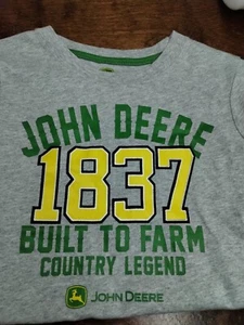 Kids Licensed John Deere Shirt Logo Built To Farm Size 7 Youth M - Picture 1 of 3