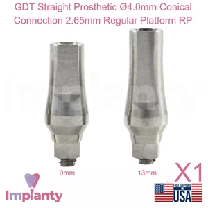 GDT PROTÉSICA RECTA Ø4,0 mm conexión cónica 2,65 mm plataforma regular RP - Imagen 1 de 4