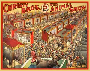 12886.Poster Decorazione.Camera Parete Interior Art Design.Christy Circus Animal Show - Foto 1 di 1