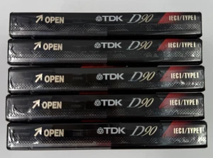 TDK D90 Blank Cassette Tapes (Pack of 5) New - Picture 1 of 2