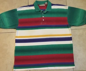 Vintage 90s Bugle Boy Faded Colorblock Polo Shirt XL Vaporwave Surf Skate Grunge OVP - Bild 1 von 11