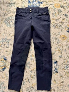 Ariat Pro Series Olympia Knee Patch Riding Breeches Gray Equestrian Pants Sz 24R - Picture 1 of 12