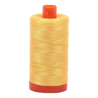 Mako Cotton Thread Solid 50wt 1422yds Pale Yellow - Image 1 of 2