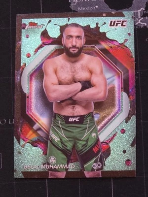2024 Topps Finest UFC - Rare Belal Muhammad #257 Aqua Glitter Refractor - Image 1 of 2