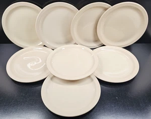 8) Sterling China Desert Tan Luncheon Plate Vintage Restaurant Ware Dish MCM Lot - Picture 1 of 24