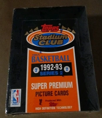 1992-93 TOPPS 体育场俱乐部盒系列 2 乔丹 SHAQ 新秀 BEAM 球队事实密封 — 第 1/4 张图片
