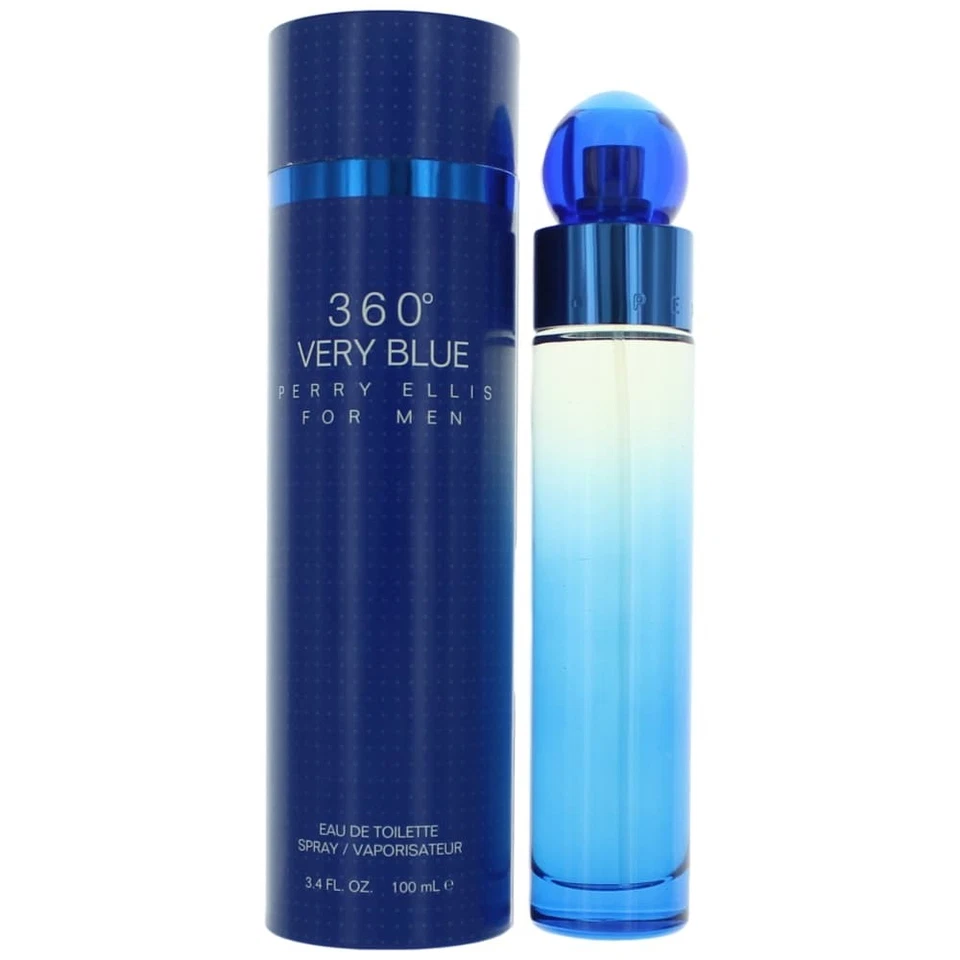 Perry Ellis 360 Very Blue por Perry Ellis, 3,4 oz Eau De Toilette spray masculino - Imagem 1 de 1