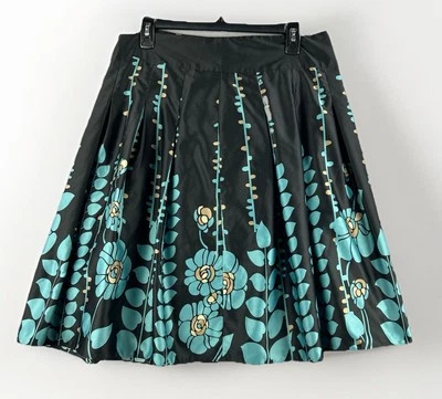 Falda acampanada Y2K Mossimo para mujer talla 6 línea A boho jardín satinado floral Foto 1 de 4